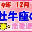 2019年12月の牡牛座の仕事・恋愛運勢の画像